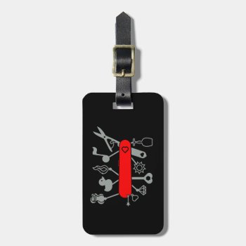Swiss Army Knife For Lovers Luggage Tag by ZoocoDrawingLounge at Zazzle