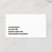 Swiss Army Knife Home Repairs Grey Business Card (Back)