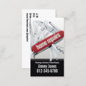 Swiss Army Knife Home Repairs White Business Card (Front/Back)