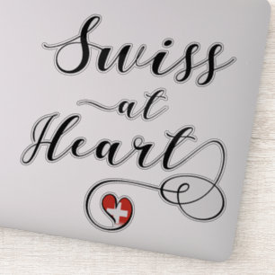Swiss At Heart, Switzerland Sticker