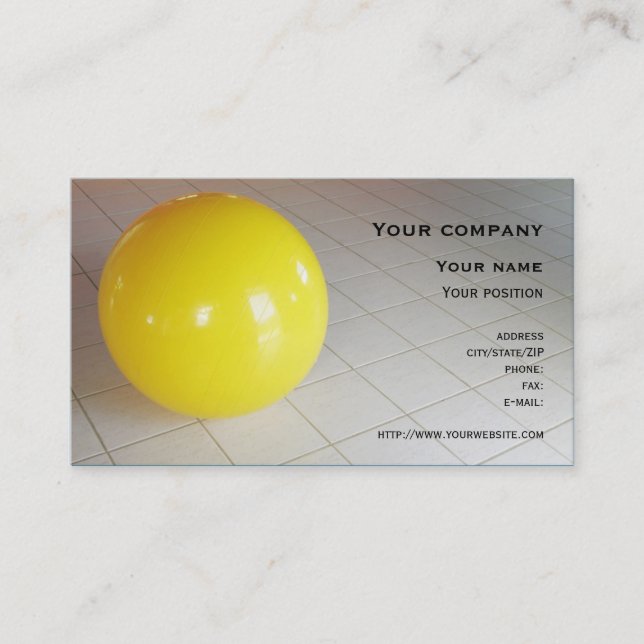 "Swiss ball" business card (Front)