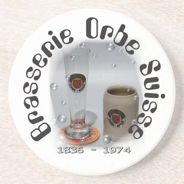 Swiss Brasserie Orbe Beer Coaster (Front)