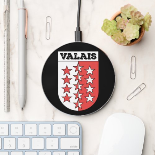 Swiss Canton Valais Coat of Arms Wireless Charger