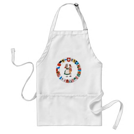 Swiss Cantons And Costumed Dancers Adult Apron
