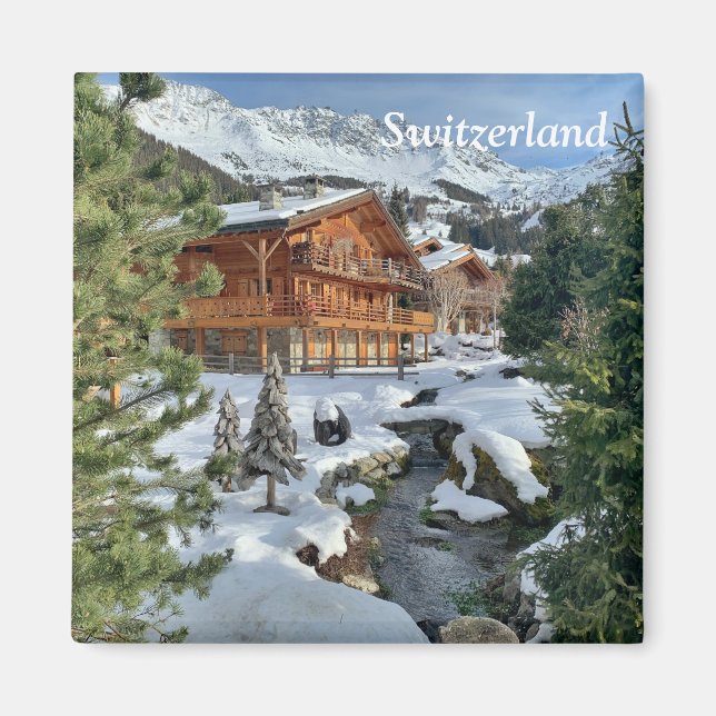 Swiss chalet magnet (Front)