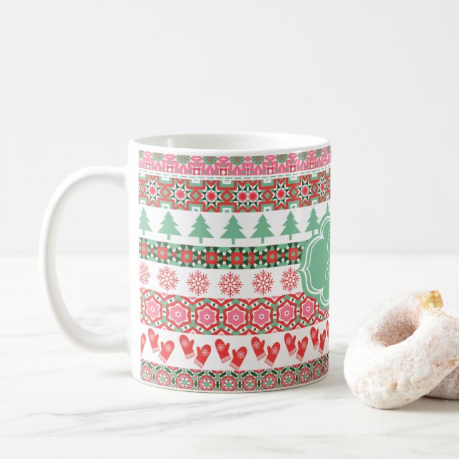 Swiss Chalet Ski Holiday Coffee Eggnog or Hot Wine Coffee Mug (With Donut)