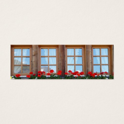 Swiss Chalet Window photo bookmark set Business Card