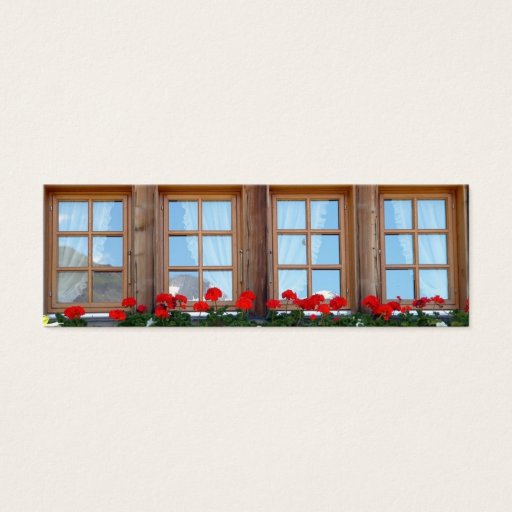 Customizable Swiss Chalet Window photo bookmark set Business Card