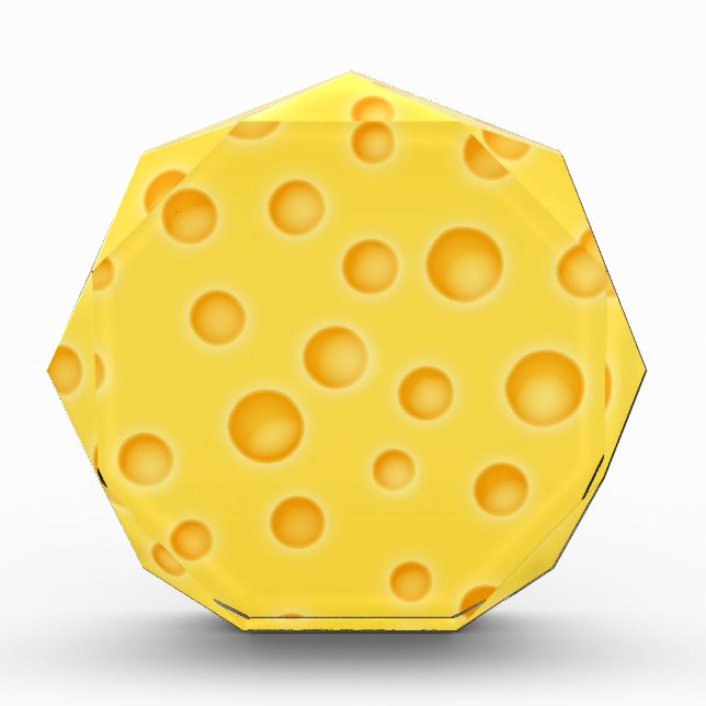 Swiss Cheese Cheezy Texture Pattern Acrylic Award (Front)