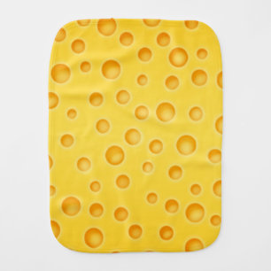 Swiss Cheese Cheezy Texture Pattern Baby Burp Cloth