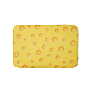 Swiss Cheese Cheezy Texture Pattern Bath Mat