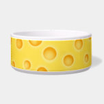 Swiss Cheese Cheezy Texture Pattern Bowl<br><div class="desc">Featuring vector artwork of yellow swiss cheese texture pattern.</div>