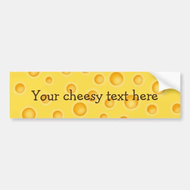 Swiss Cheese Cheezy Texture Pattern Bumper Sticker (Front)