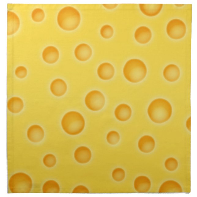Swiss Cheese Cheezy Texture Pattern Cloth Napkin (Front)