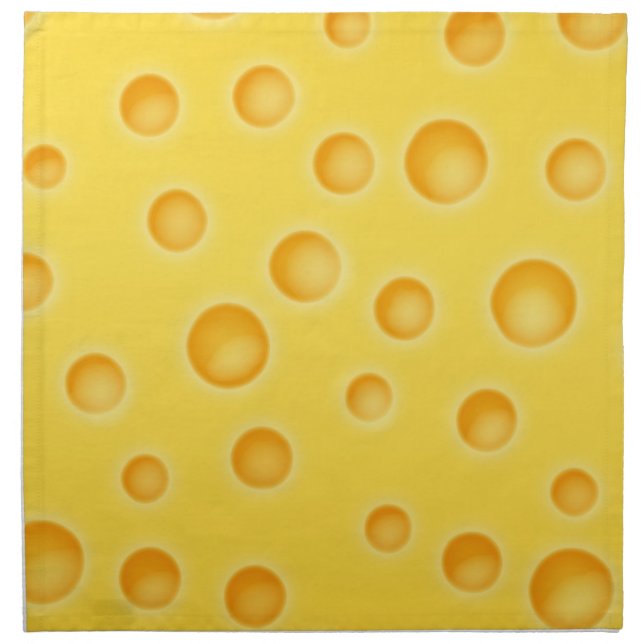 Swiss Cheese Cheezy Texture Pattern Cloth Napkin (Front)