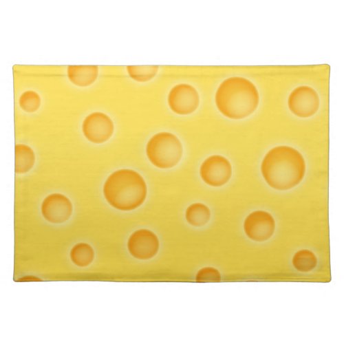 Swiss Cheese Cheezy Texture Pattern Cloth Placemat