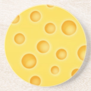 Swiss Cheese Cheezy Texture Pattern Coaster