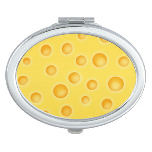 Swiss Cheese Cheezy Texture Pattern Compact Mirror