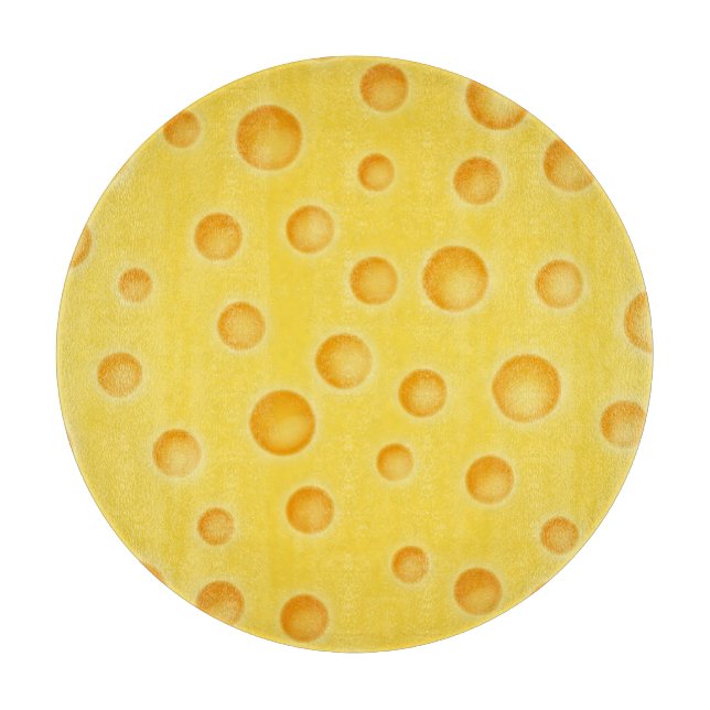 Swiss Cheese Cheezy Texture Pattern Cutting Board (Front)