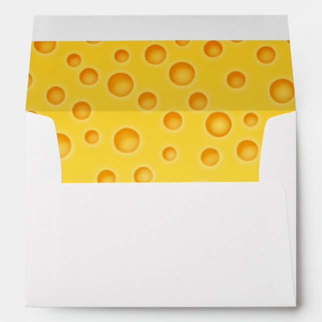 Swiss Cheese Cheezy Texture Pattern Envelope (Back (Bottom))