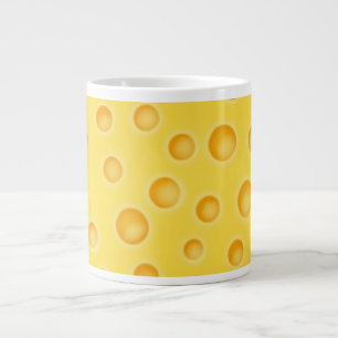 Swiss Cheese Cheezy Texture Pattern Giant Coffee Mug