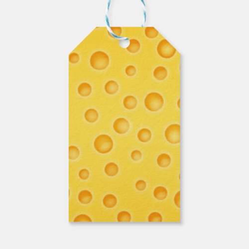 Swiss Cheese Cheezy Texture Pattern Gift Tags