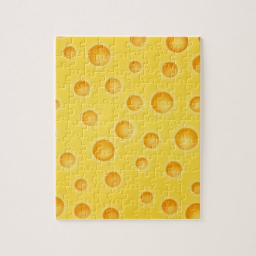 Swiss Cheese Cheezy Texture Pattern Jigsaw Puzzle
