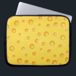 Swiss Cheese Cheezy Texture Pattern Laptop Sleeve<br><div class="desc">Featuring vector artwork of yellow swiss cheese texture pattern.</div>