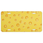 Swiss Cheese Cheezy Texture Pattern License Plate at Zazzle