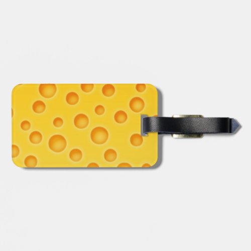 Swiss Cheese Cheezy Texture Pattern Luggage Tag