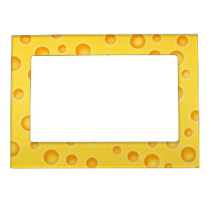 Swiss Cheese Cheezy Texture Pattern Magnetic Frame