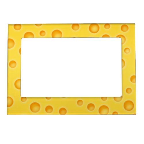 Swiss Cheese Cheezy Texture Pattern Magnetic Frame