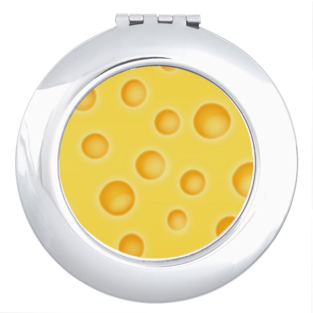 Swiss Cheese Cheezy Texture Pattern Mirror For Makeup (Front)