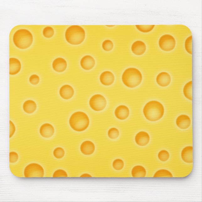 Swiss Cheese Cheezy Texture Pattern Mouse Pad (Front)