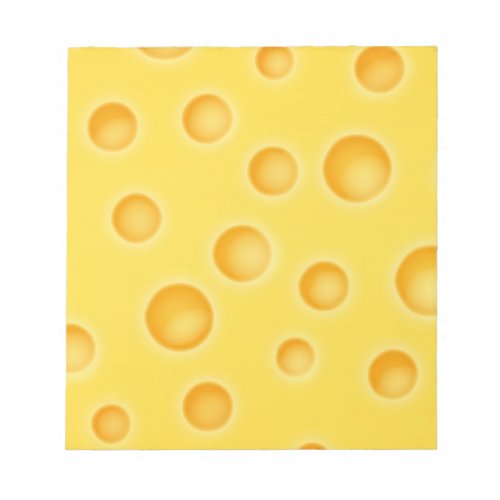 Swiss Cheese Cheezy Texture Pattern Notepad