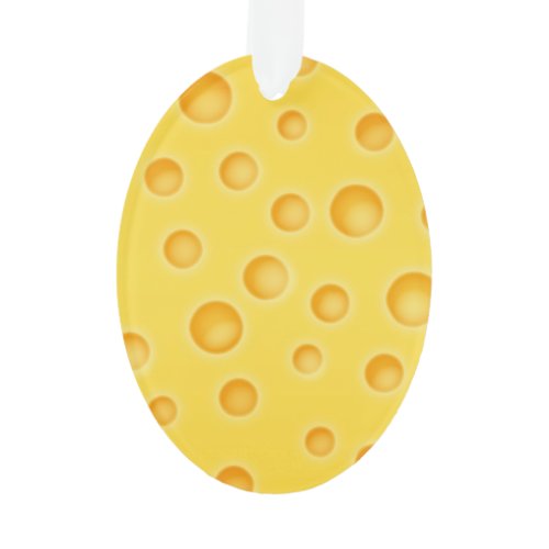 Swiss Cheese Cheezy Texture Pattern Ornament