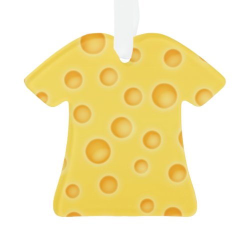 Swiss Cheese Cheezy Texture Pattern Ornament
