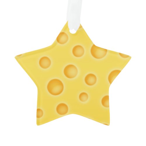Swiss Cheese Cheezy Texture Pattern Ornament