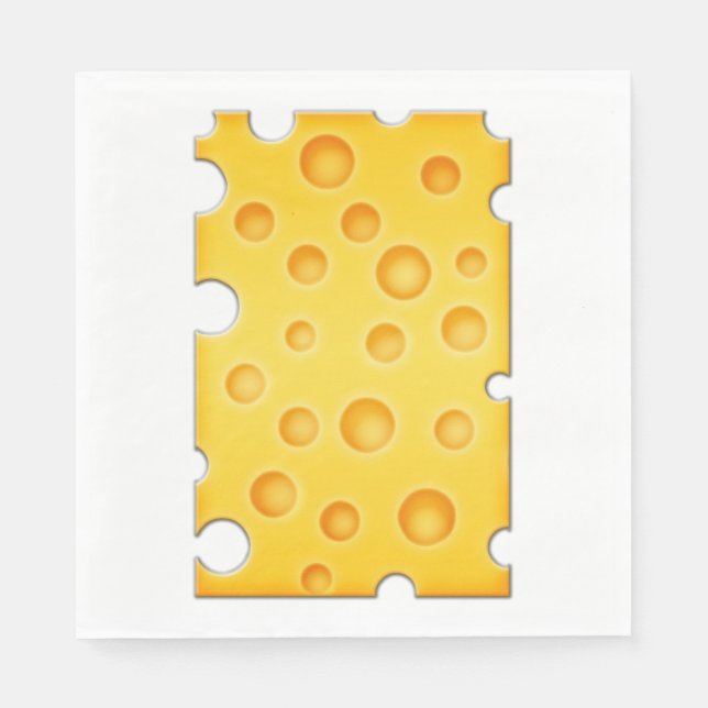 Swiss Cheese Cheezy Texture Pattern Paper Napkins (Front)