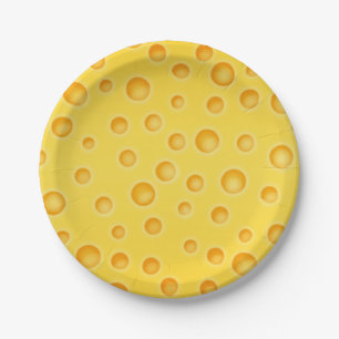 Swiss Cheese Cheezy Texture Pattern Paper Plates