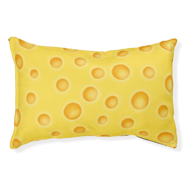 Swiss Cheese Cheezy Texture Pattern Pet Bed (Front)