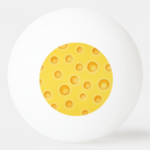 Swiss Cheese Cheezy Texture Pattern Ping Pong Ball