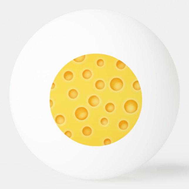 Swiss Cheese Cheezy Texture Pattern Ping Pong Ball (Back)