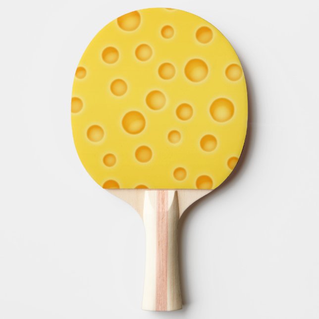 Swiss Cheese Cheezy Texture Pattern Ping-Pong Paddle (Front)