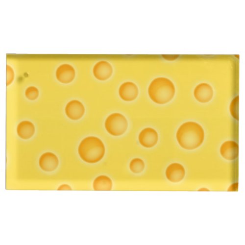 Swiss Cheese Cheezy Texture Pattern Place Card Holder