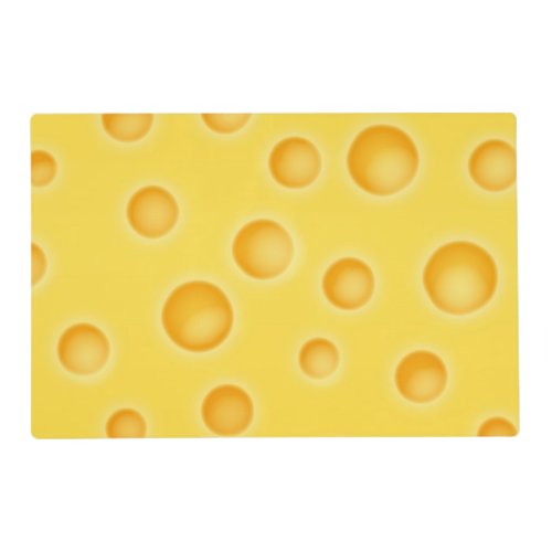 Swiss Cheese Cheezy Texture Pattern Placemat