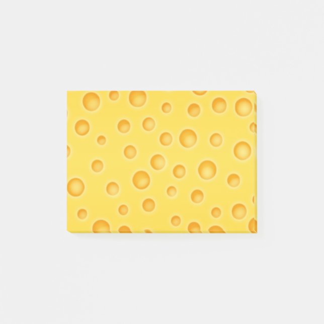 Swiss Cheese Cheezy Texture Pattern Post-it Notes (Front)