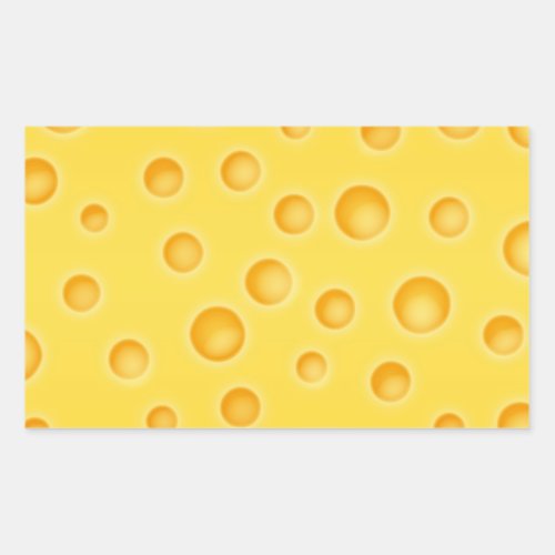 Swiss Cheese Cheezy Texture Pattern Rectangular Sticker