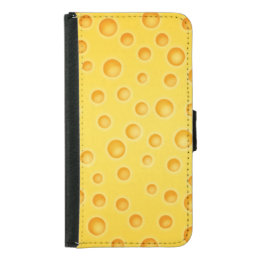 Swiss Cheese Cheezy Texture Pattern Samsung Galaxy S5 Wallet Case