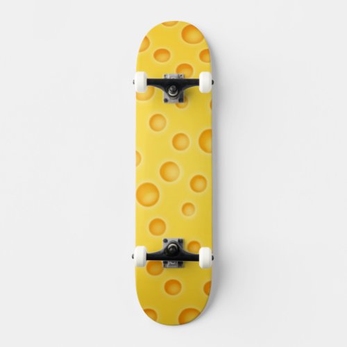 Swiss Cheese Cheezy Texture Pattern Skateboard Deck